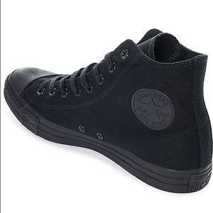 All black hi-top converse